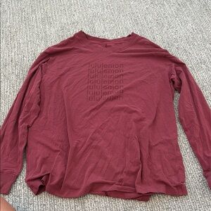 Lululemon Burgundy Long Sleeve Shirt